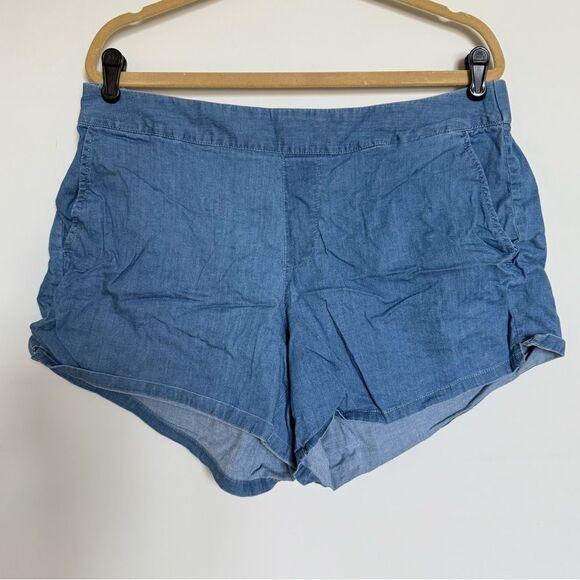 Torrid Blue Chambray Pull-On Short Medium Wash Size 1X - Picture 4 of 10